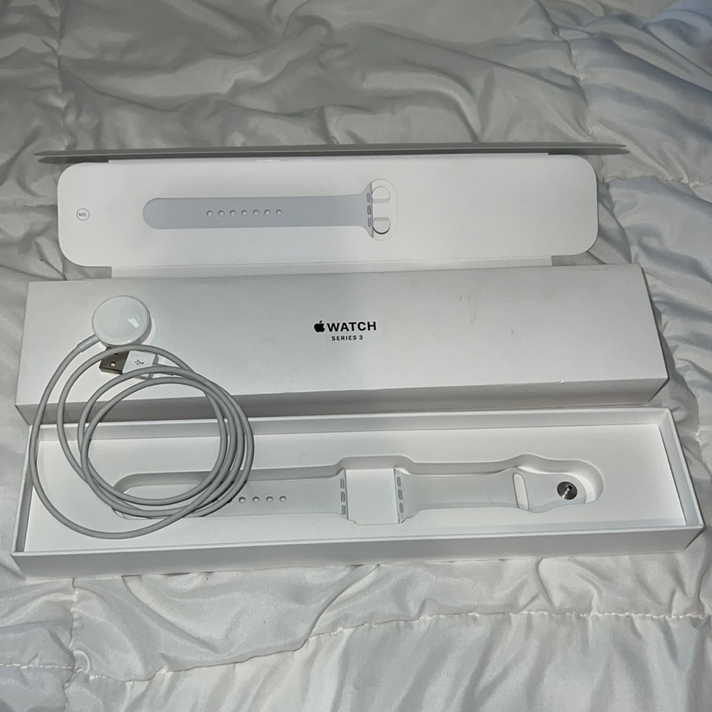 Apple Watch series 3 accessories and box